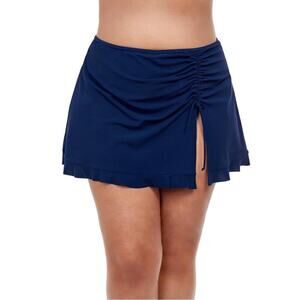 NWT Profile By Gottex Plus Tutti Frutti Side Slit Ruffle Swim Bottom Skirt
